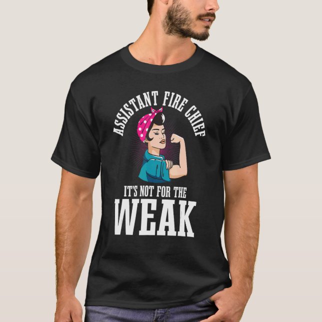 Camiseta Oficial asistente de jefe de bomberos no es para e (Anverso)