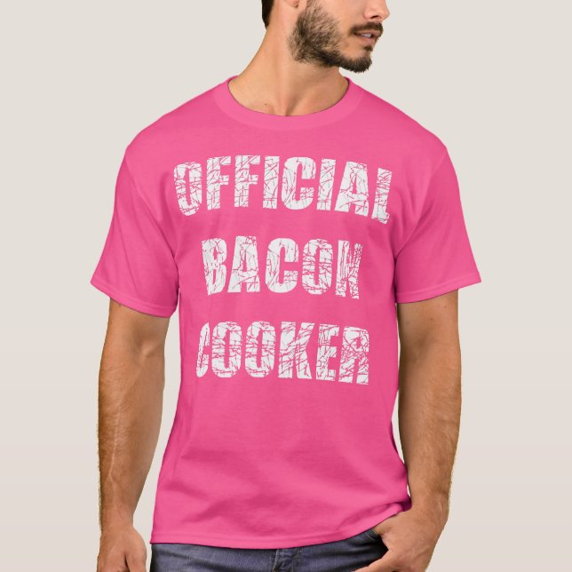 Camiseta Oficial Bacon Cooker Funny Grupo de Camping Famili (Anverso)