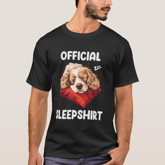 Camiseta Oficial Cocker Spaniel Sleepshirt Cute Dog Lover (Anverso)