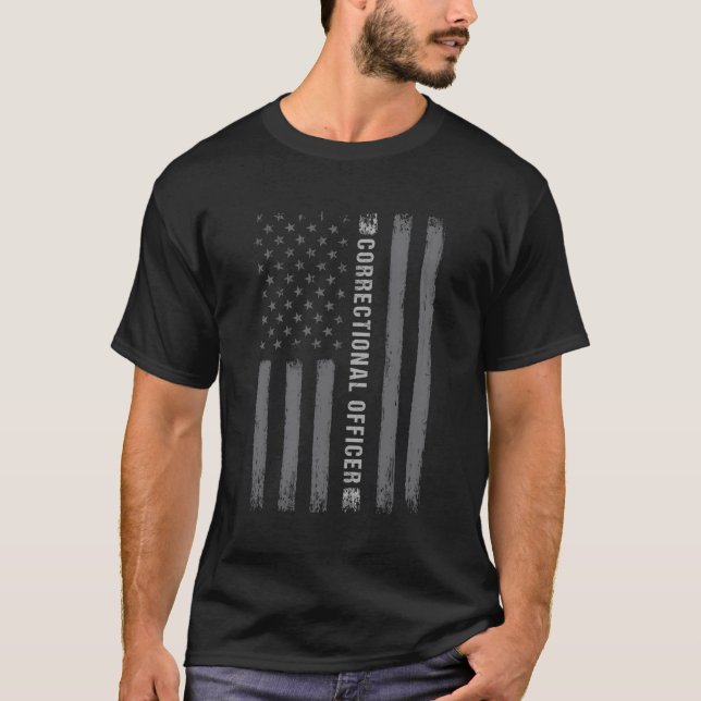 Camiseta Oficial Correccional En Bandera Estadounidense Atr (Anverso)