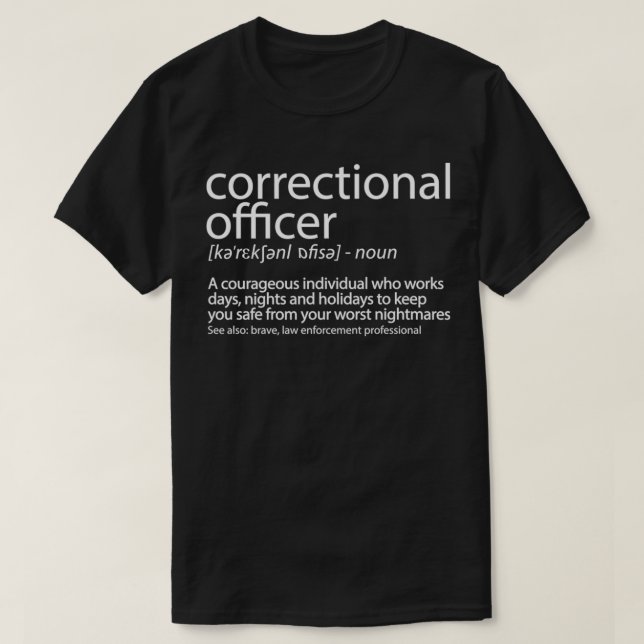 Camiseta Oficial correccional Shirt Gear CO Gift (Diseño del anverso)