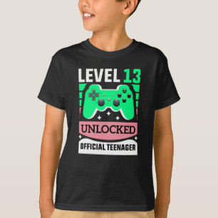 Camiseta oficial de adolescente divertido nivel 13