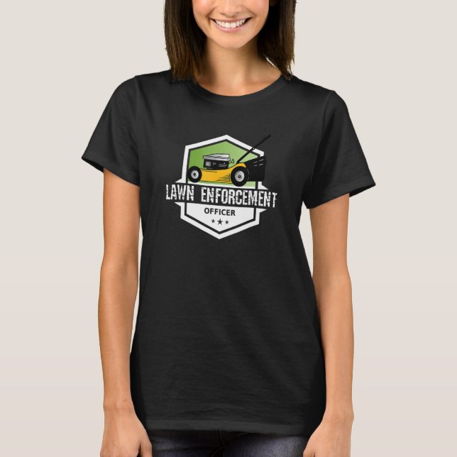 Camiseta Oficial de aplicación de la ley de Lawn Mower Lawn (Anverso)