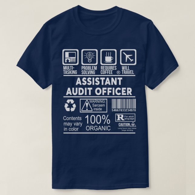 CAMISETA OFICIAL DE AUDITORÍA ASISTENTE NICE DISEÑN 2017 (Diseño del anverso)