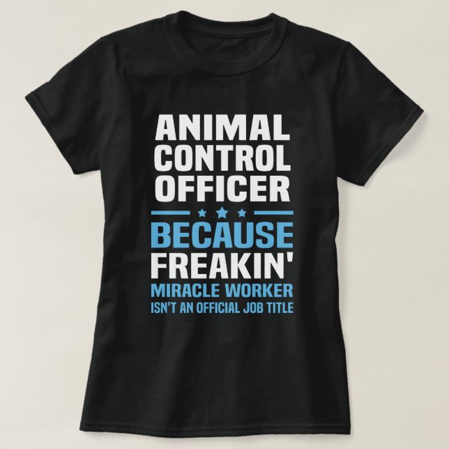 Camiseta Oficial de control de animales (Diseño del anverso)
