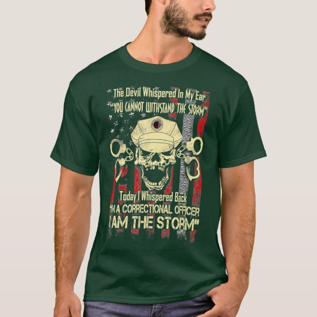 Camiseta Oficial de corrección estatal línea delgada de pla (Anverso)