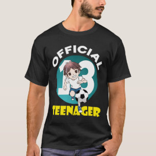 Camiseta oficial de cumpleaños de niño de 13 años 