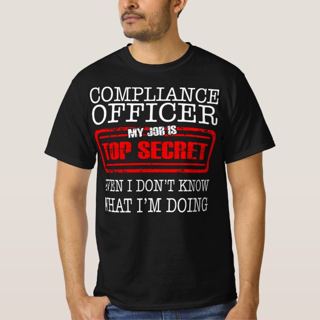 Camiseta Oficial de Cumplimiento Mi Trabajo Es Un Secreto S (Anverso)