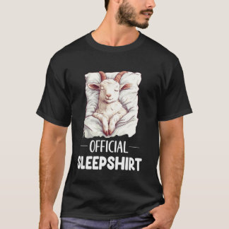Camiseta Oficial de Dormir Cute Cabra Durmiendo Am