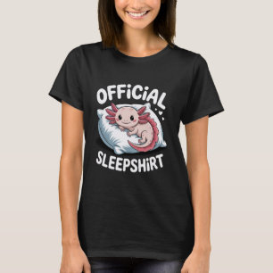 Camiseta Oficial De Dormir Lindo Ajolote Rosa M