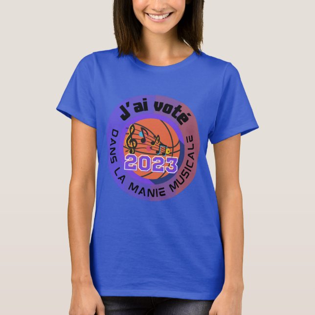 Camiseta oficial de J'ai voté 2023 Manie Musicale (Anverso)