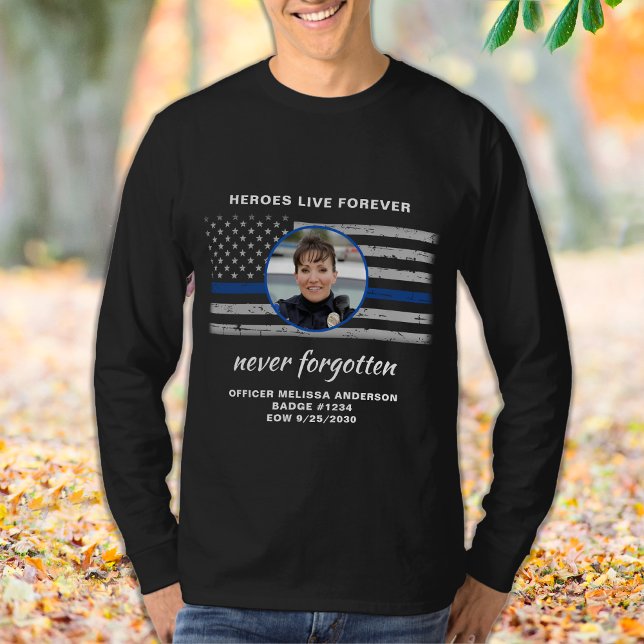 Camiseta Oficial De La Policía Memorial Foto EOW Línea Azul (Subido por el creador)