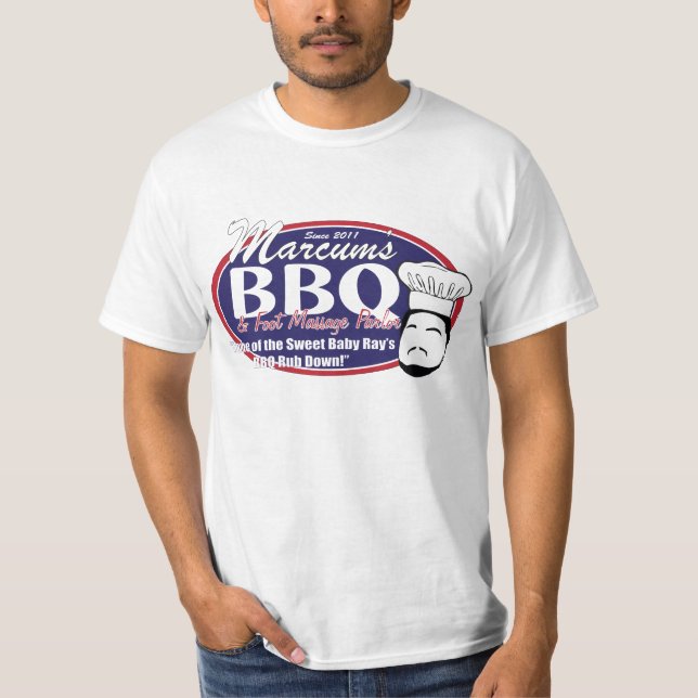 Camiseta oficial de la sala del Bbq de Marcum y de (Anverso)