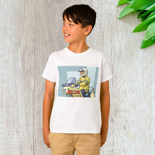 Camiseta Oficial de Motocicleta de la Policía Aplicación de