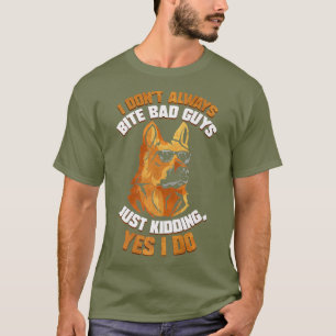 Camiseta Oficial de perro de la policía K9 no muerde a alem