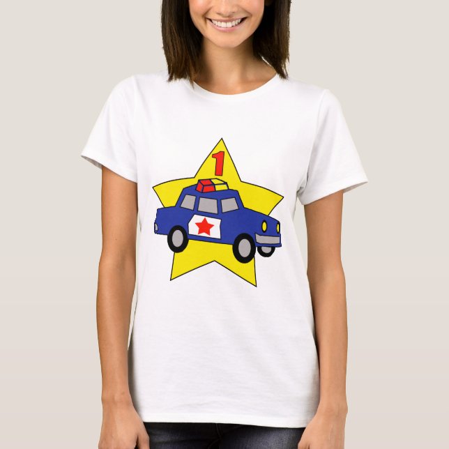 Camiseta Oficial de policía 1º cumpleaños (Anverso)