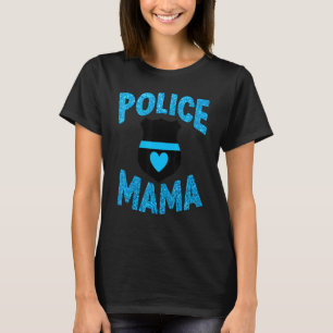 Camiseta Oficial de policía Aplicación de la ley Mamá Madre