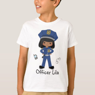 Camiseta Oficial de policía Chica personalizado aplicación 