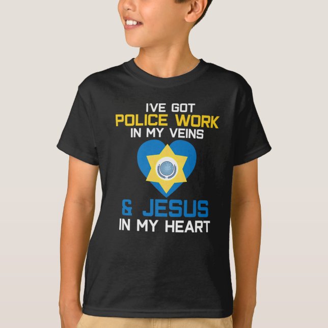 Camiseta Oficial de policía Christian Jesus Cop Believer T- (Anverso)