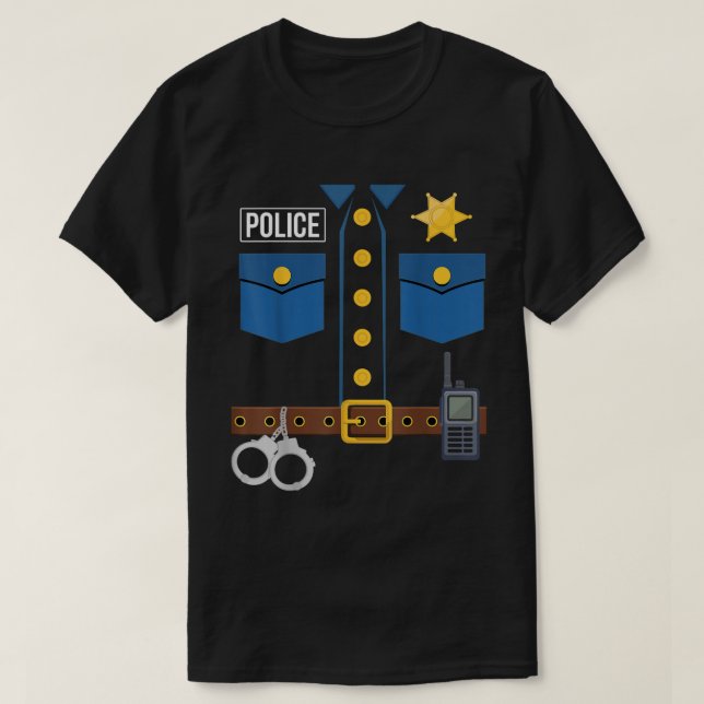 Camiseta Oficial de policía Costume Funny Tee (Diseño del anverso)