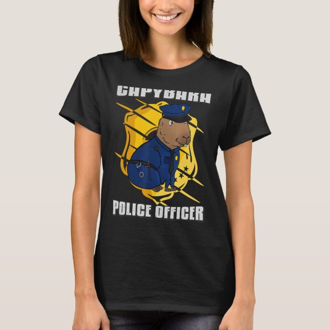 Camiseta Oficial de policía de Capybara (Anverso)