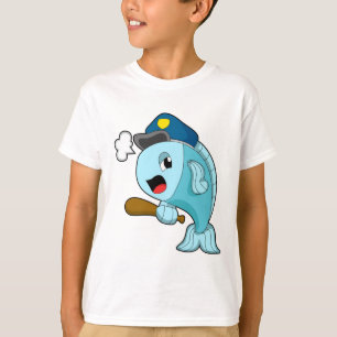 Camiseta oficial de policía de Fish Police sombrero de poli