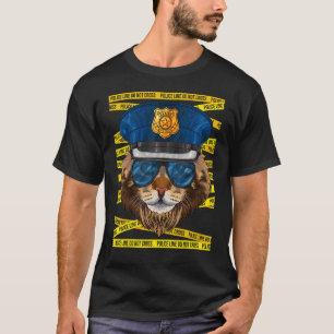 Camiseta Oficial de policía de Maine Coon Gato de policía
