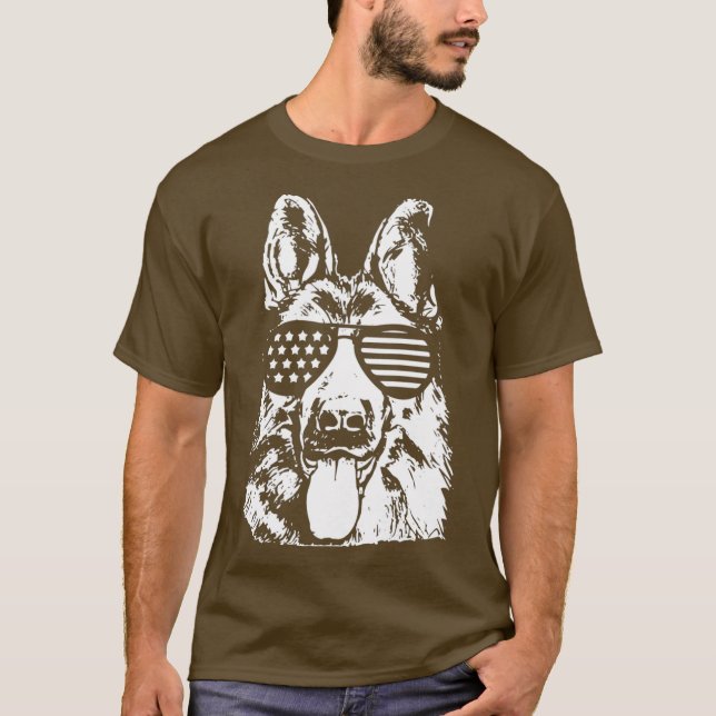 Camiseta Oficial de Policía de Pastores Alemanes K9 (Anverso)