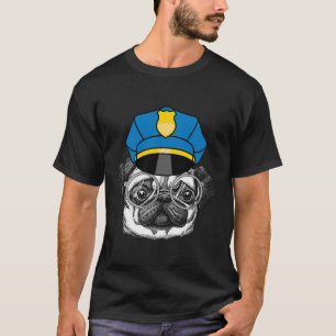 Camiseta Oficial de policía de Pug Lover Mascota Pugs C