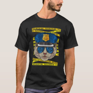 Camiseta Oficial de policía de Ragdoll Gato de policía
