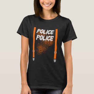 Camiseta Oficial de policía disfrazado de Halloween Línea A