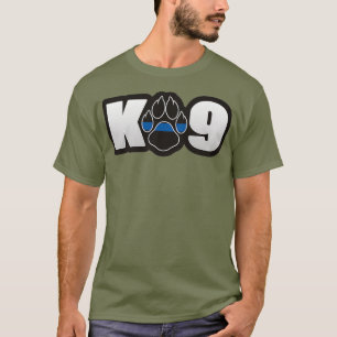 Camiseta Oficial de policía encargado K9 Sheriff Thin Blue 