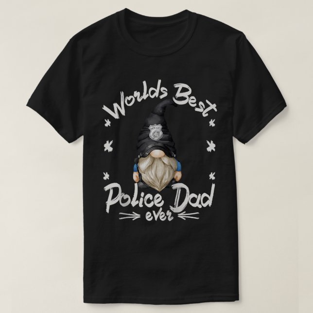 Camiseta Oficial De Policía Gnome Abuelo Para Hombres Mejor (Diseño del anverso)