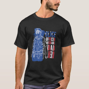 Camiseta Oficial de policía Hussein Dad Hero Orgulloso Poli
