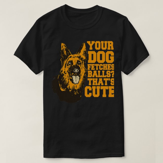 Camiseta Oficial de policía K9 Pastor alemán tu perro (Diseño del anverso)