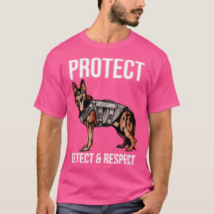 Camiseta Oficial de policía K9 Perro de protección de detec