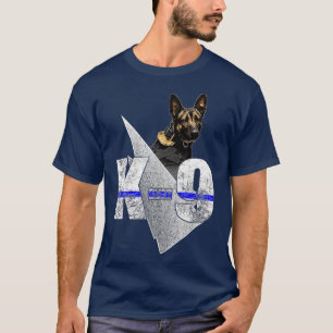 Camiseta Oficial de policía K9 Perro delgado de la línea az