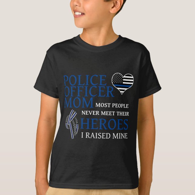 Camiseta Oficial de policía Mamá - Familia delgada de la lí (Anverso)