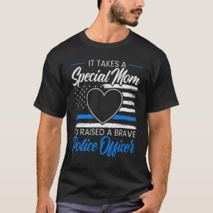 Camiseta Oficial de policía Mamá Policía Aplicación de la l