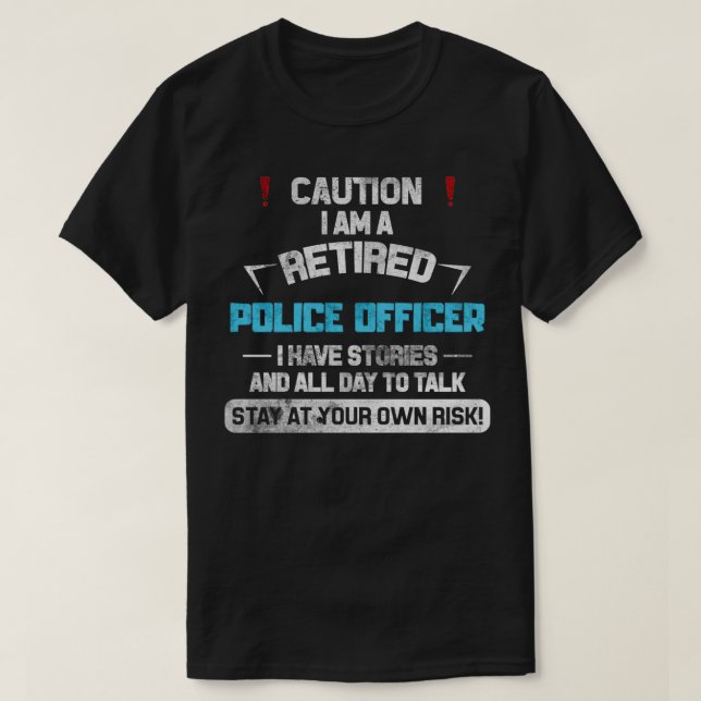 Camiseta Oficial de policía Regalos de Jubilación Graciosos (Diseño del anverso)