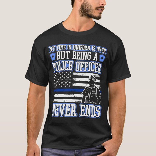 Camiseta Oficial de policía retirado policía policía policí (Anverso)