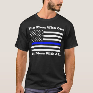 Camiseta Oficial de policía te apoya para que te metas con