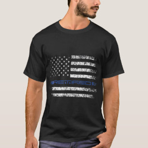 Camiseta Oficial de policía Thin RETIRED Blue Line American