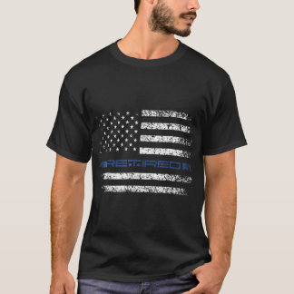Camiseta Oficial de policía Thin RETIRED Blue Line American
