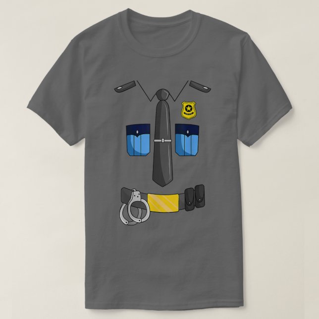 Camiseta Oficial de policía Vestimenta a policía Policía Po (Diseño del anverso)