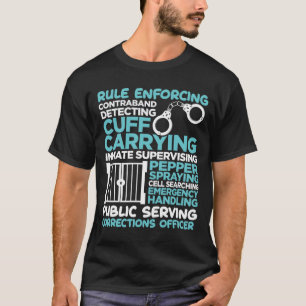 Camiseta Oficial de prisiones Policía Hombre agente de la 