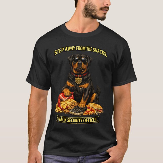 Camiseta Oficial de Seguridad de Snack Rottweiler | Perro D (Anverso)