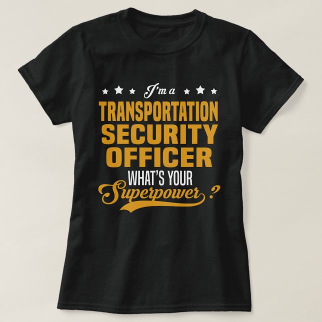 Camiseta Oficial de seguridad del transporte (Diseño del anverso)