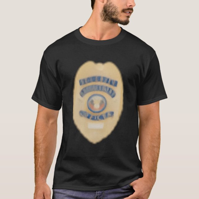Camiseta Oficial de Seguridad Impugnar Insignia Policial Gu (Anverso)