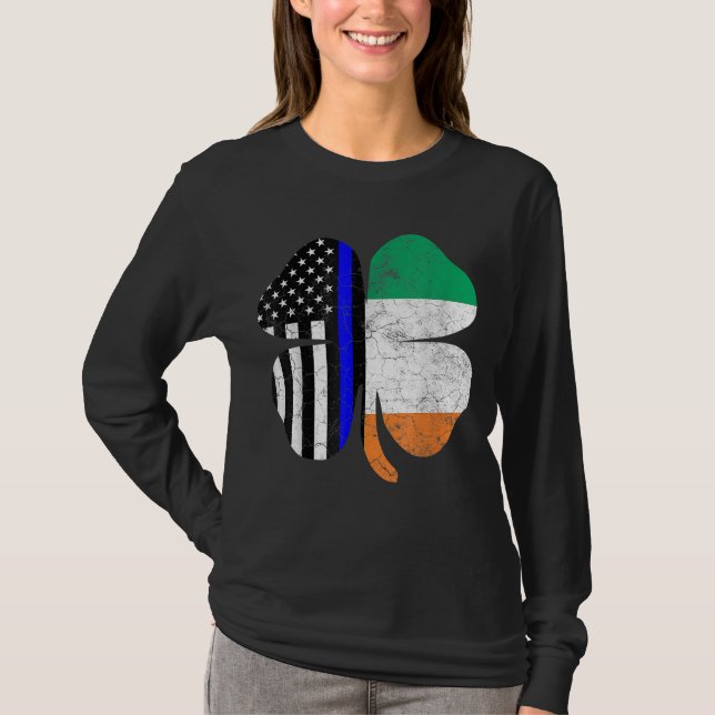 Camiseta Oficial irlandés de la policía de la bandera estad (Anverso)